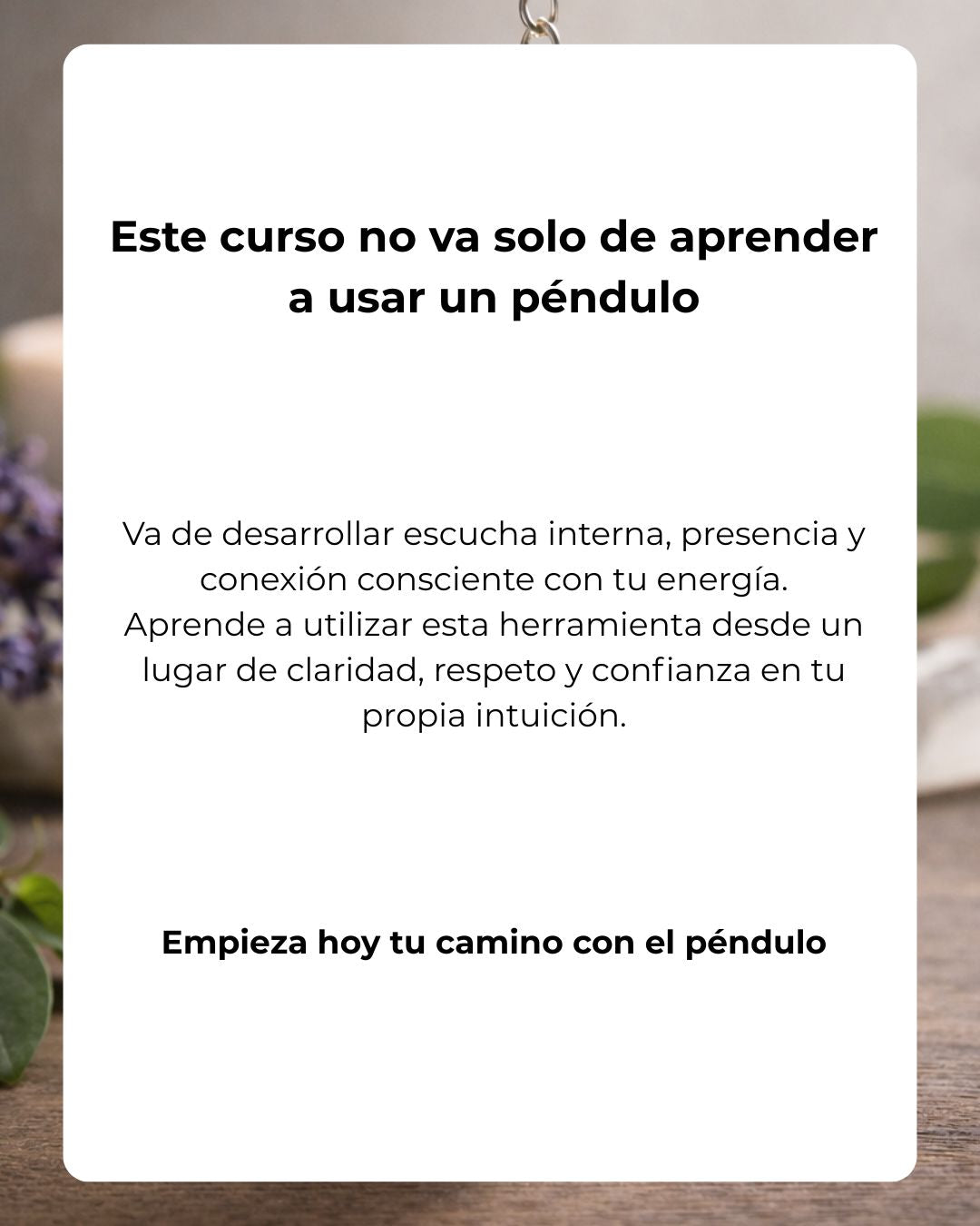 Curso de Péndulo. Nivel 1