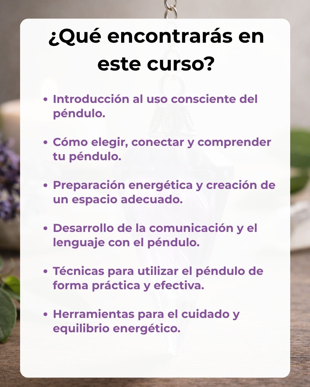 Curso de Péndulo. Nivel 1