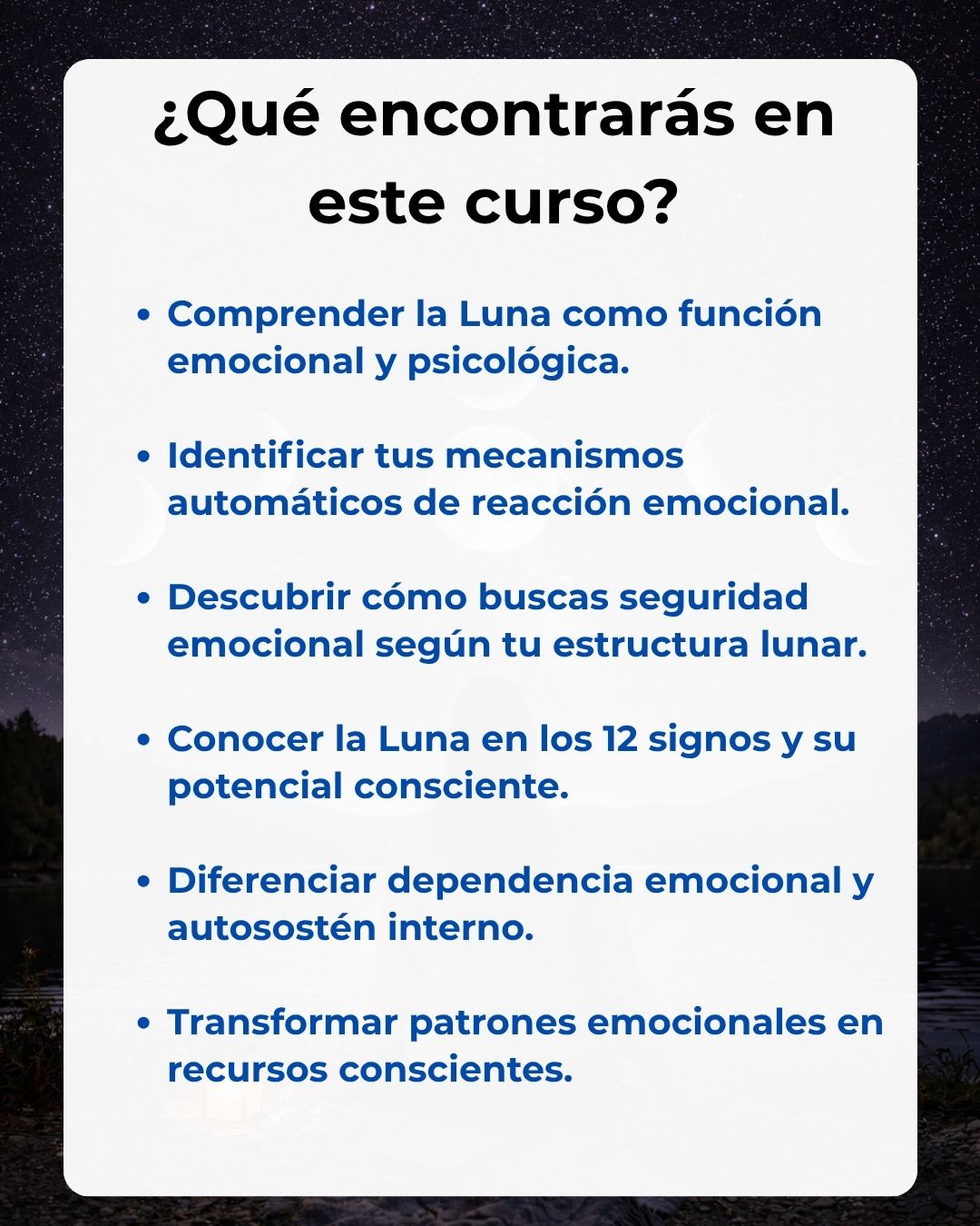 Curso La Luna: El refugio del Ser