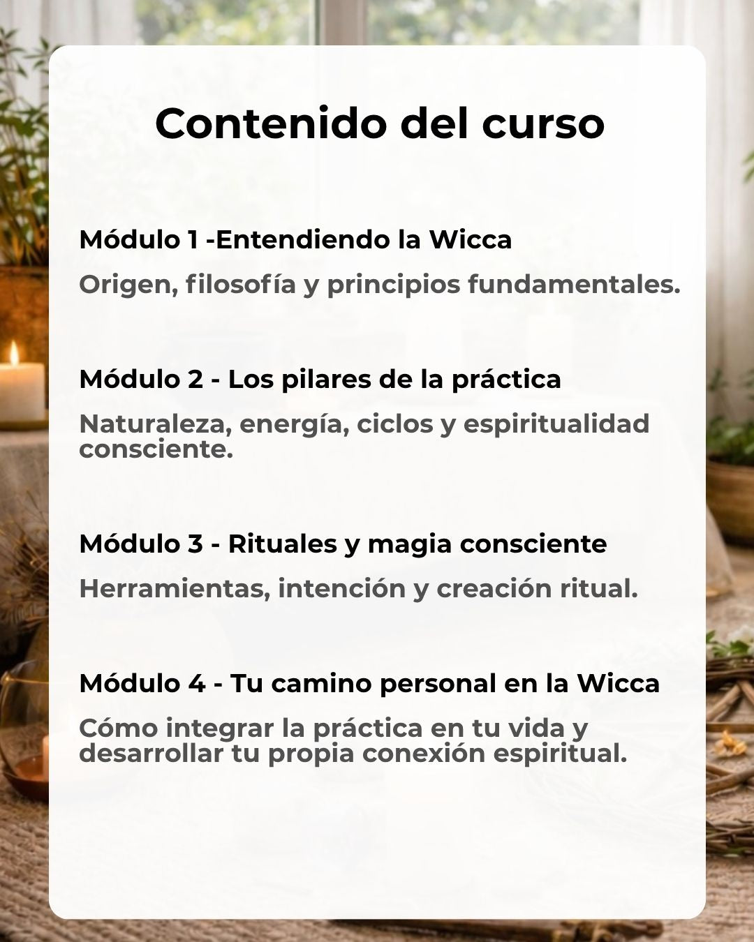 Curso de Introducción a la Wicca: descubre tu camino sagrado