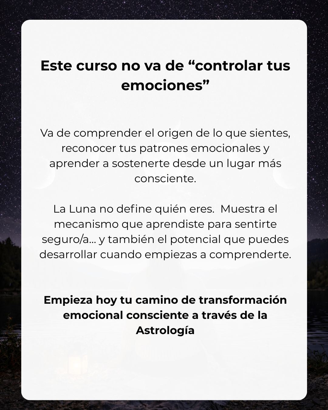 Curso La Luna: El refugio del Ser
